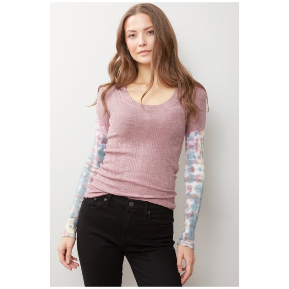 Free People Bug Sur Tee Long Sleeves Size Medium - Picture 6 of 11